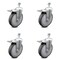Service Caster 6 Inch Thermoplastic Rubber Swivel 12mm Stem Caster Set Total Lock Brake SCC SCC-TSTTL20S614-TPRB-M1215-4 - alternate 3